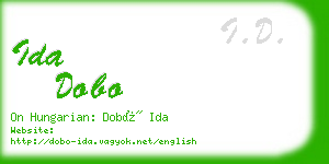 ida dobo business card